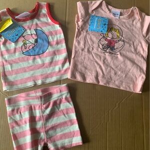 Hanna Andersson NWT Pink peanuts shirt baby  Pajamas Set 6-9 mo 60 cm Snoopy